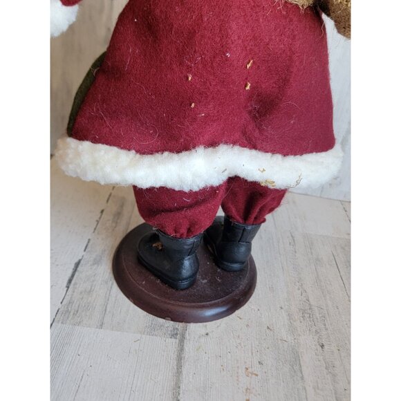 Santa woodlands Santa Claus staff Dove basket Xmas figure vintage unique - Picture 9 of 10